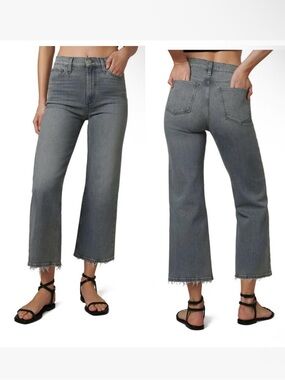 JOE’S The Blake Light Hearted Gray Straight Leg Jeans women size 26 $198